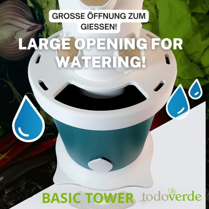 Hydroponisches System, Pflanzenturm mit 36 Pflanzplätzen